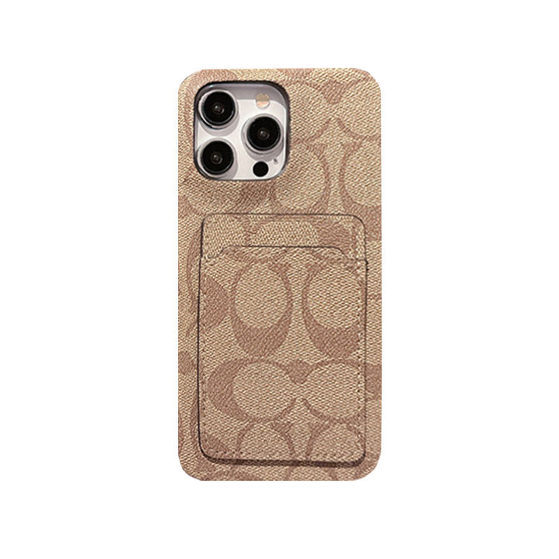 Klassische klassische iPhone-Hülle mit Kartenhalter Weiß -JQB240330