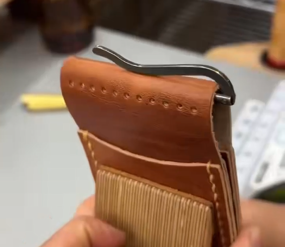 Vintage Handcrafted Full-Grain Leather Money Clip Wallet