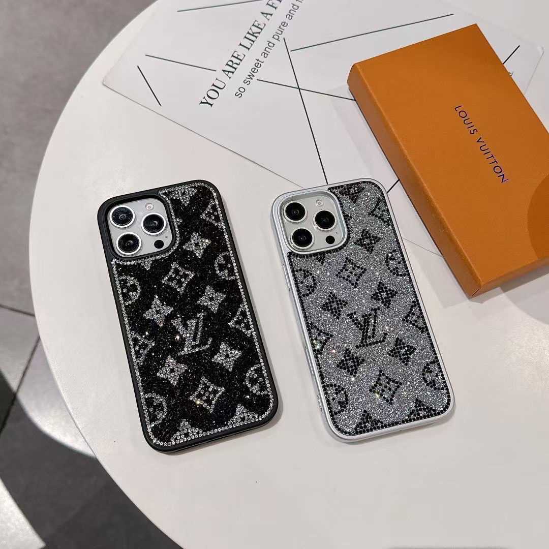 Luxus csillogó holografikus Y - S - L-ihletésű iPhone tok – Diamond Shine Edition