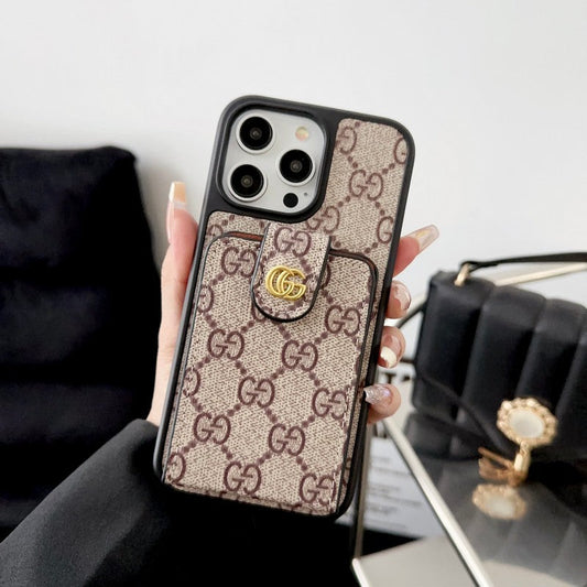 حقيبة بطاقات مميزة على شكل سلسلة كروس لهاتف iPhone