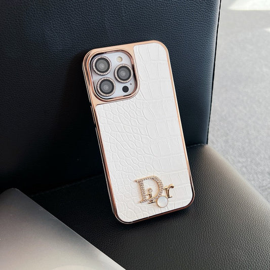 Mode Diamond Logo Rose Gold iPhone-hoesje