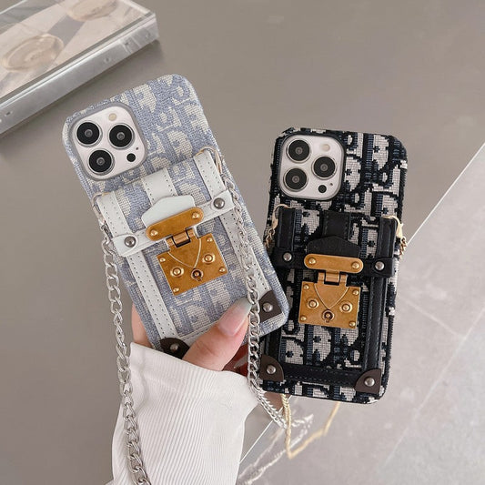 Módní taška na karty Fabric pouzdro na iPhone