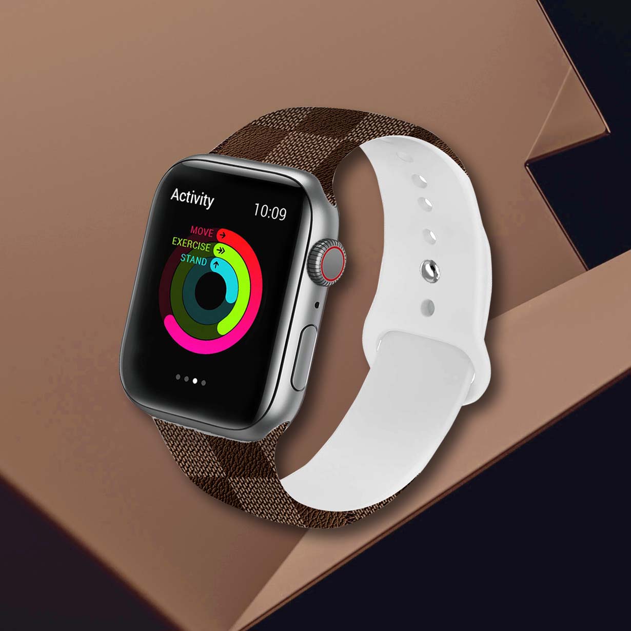 Řemínek Apple Watch | Hnědá kontrola