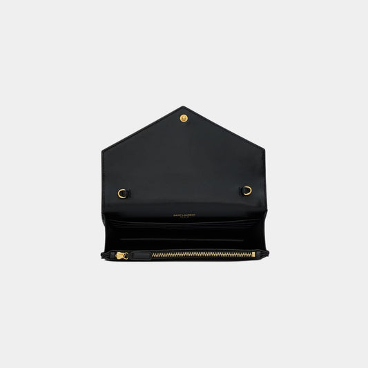 YL- Envelope Chain Wallet In Lambskin Luxury bay