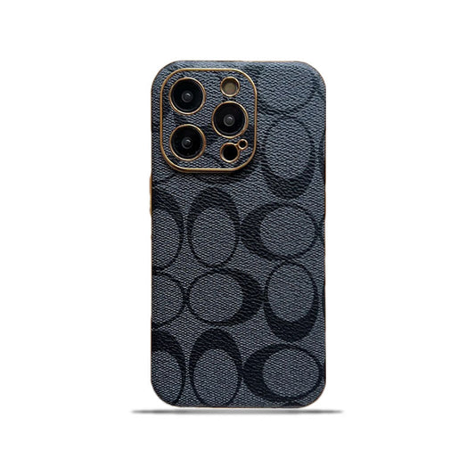 Klasické černé kožené pouzdro na iPhone -QBK240513