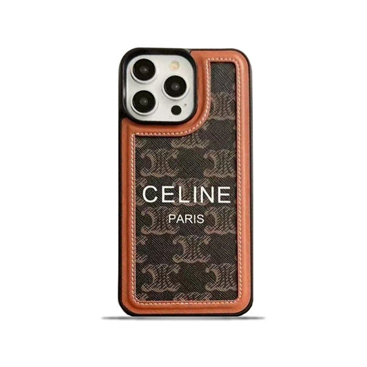 Svart Celine iPhone-fodral med rem-SZ231124