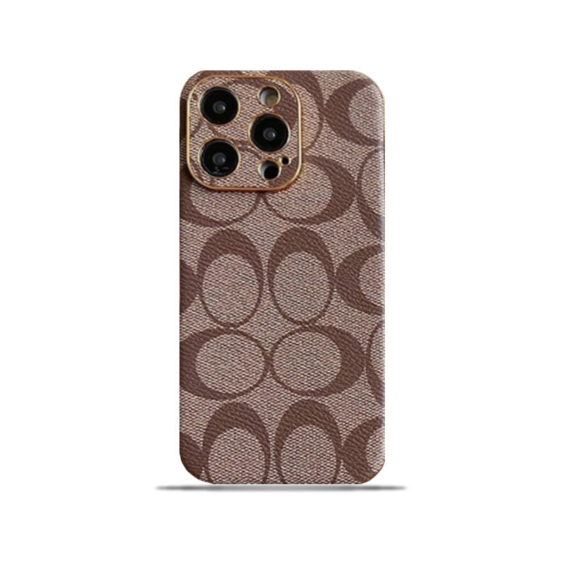 Klassiek iPhone-hoesje Leer Lichtbruin -QBK240513