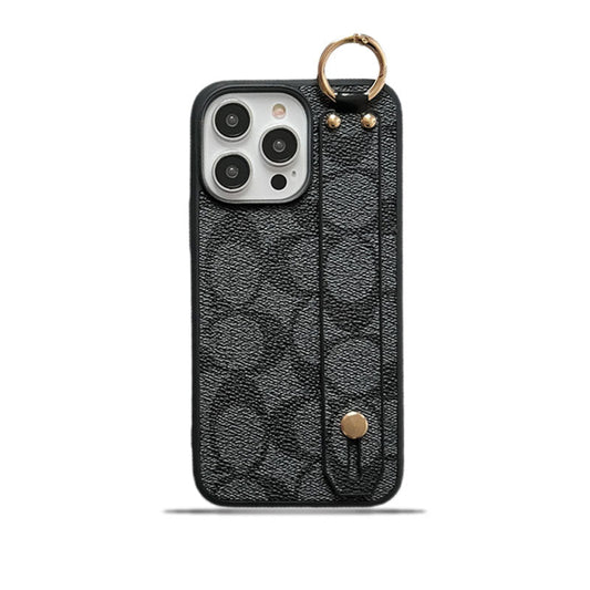 Étui classique pour iPhone avec support, noir - SW240330