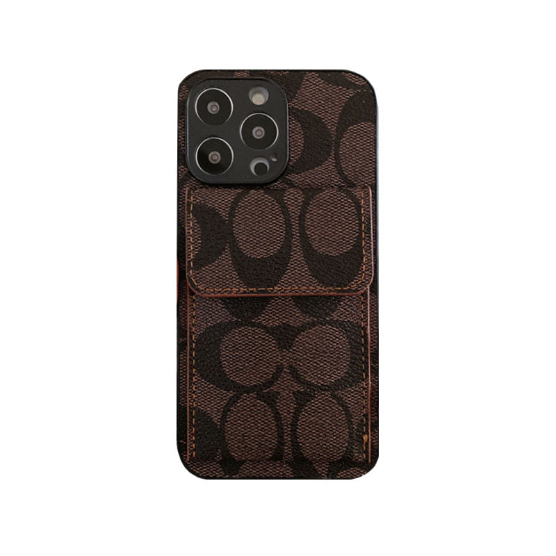 Klasické pouzdro na iPhone s peněženkou černé-HP240513