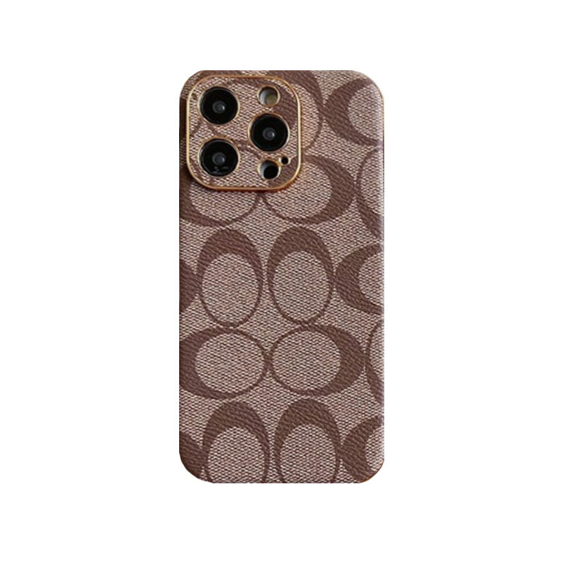 Klassiek iPhone-hoesje Leer Lichtbruin -QBK240513