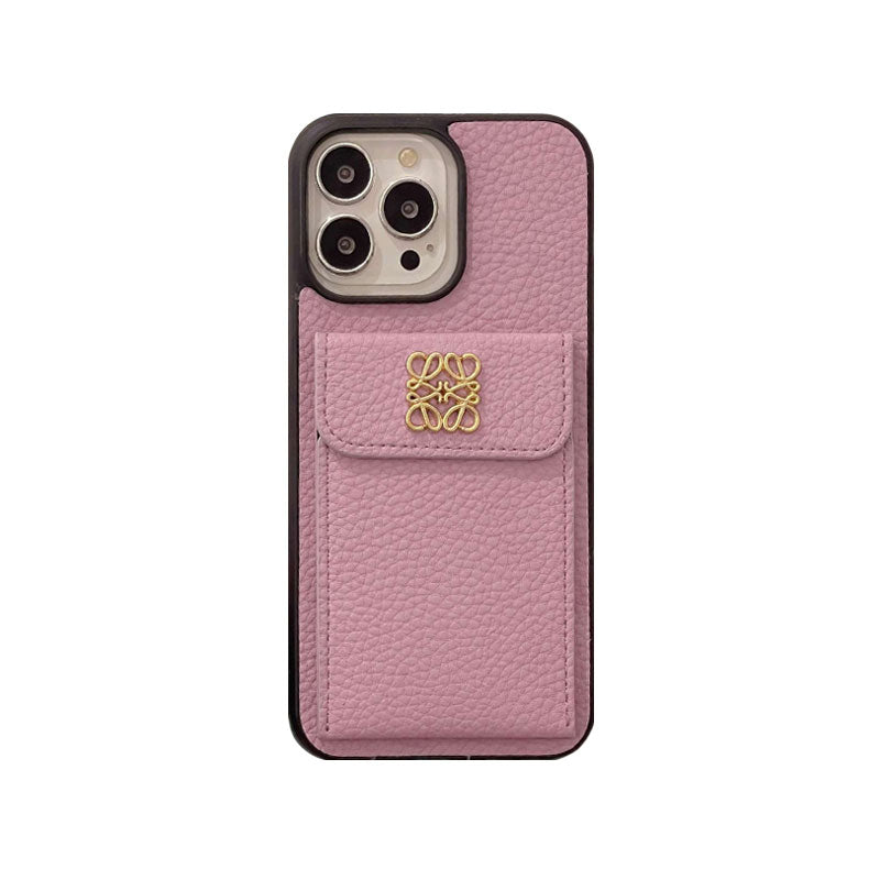 Luksuzna futrola za iPhone s držačem kartice crna-QBK240603