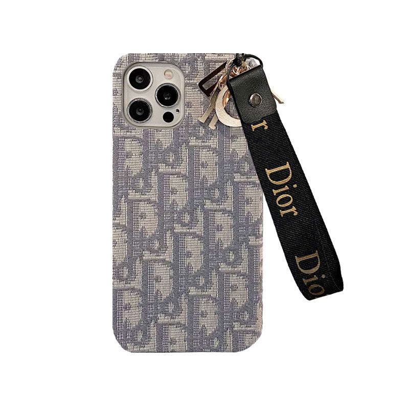 Μόδα θήκη iPhone με λουράκι Μαύρο-GS240315