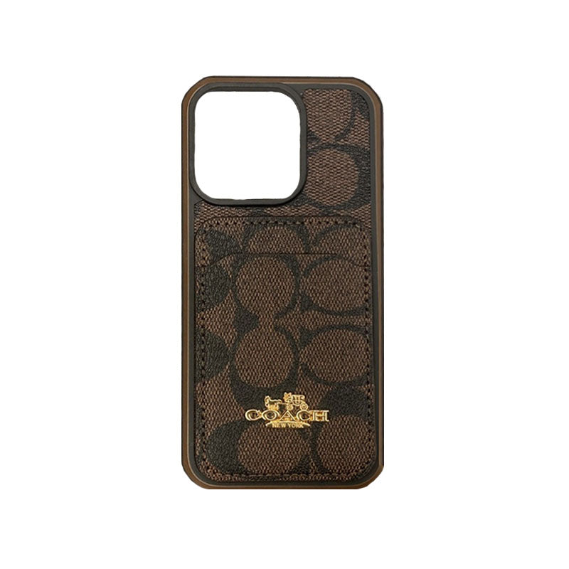 Klassiskt iPhonefodral Med Korthållare Kaffe -KB241416