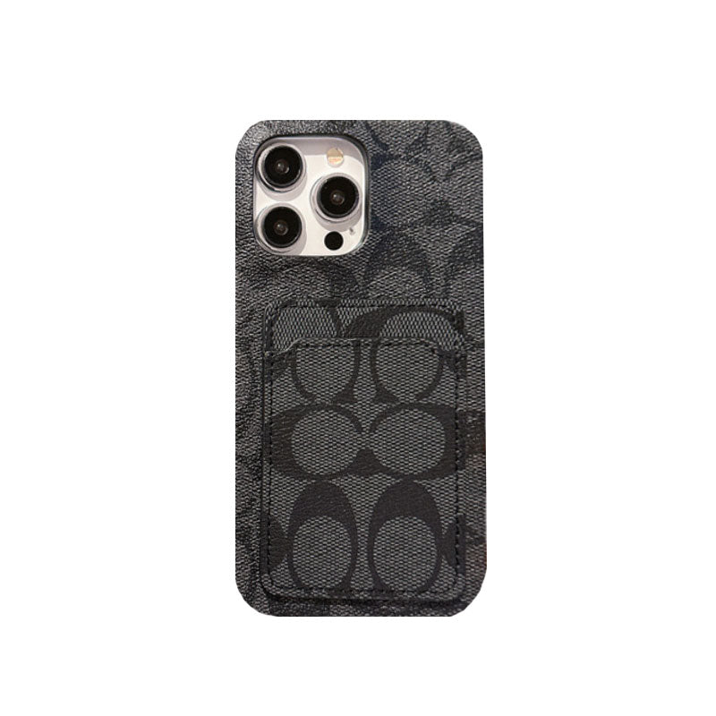 Klassische klassische iPhone-Hülle mit Kartenhalter Weiß -JQB240330