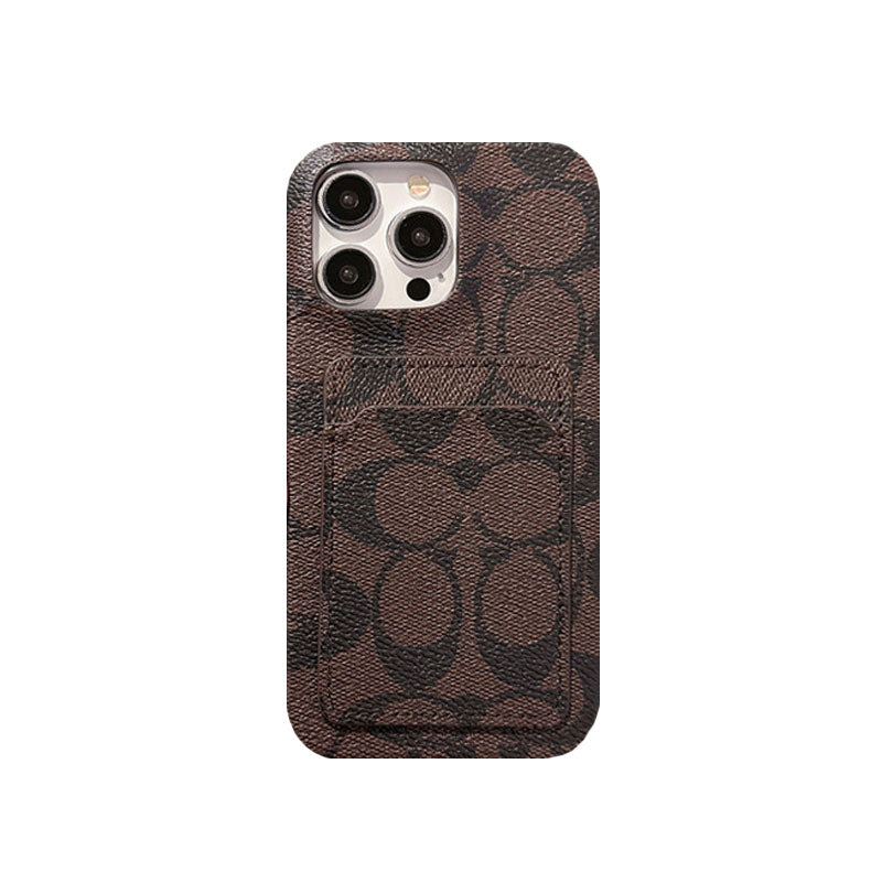 Klassische klassische iPhone-Hülle mit Kartenhalter Weiß -JQB240330