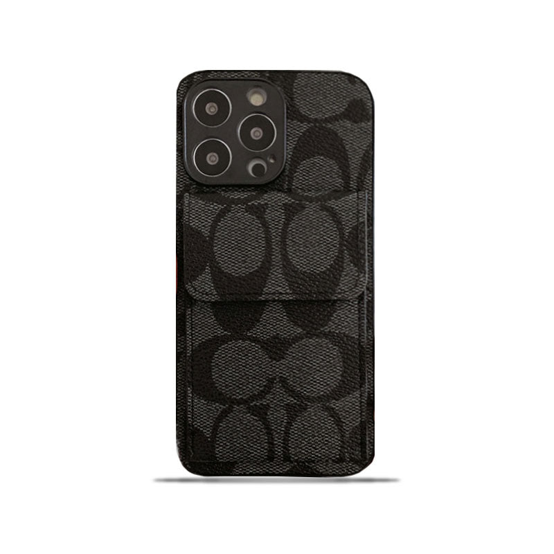 Klasické pouzdro na iPhone s peněženkou černé-HP240513