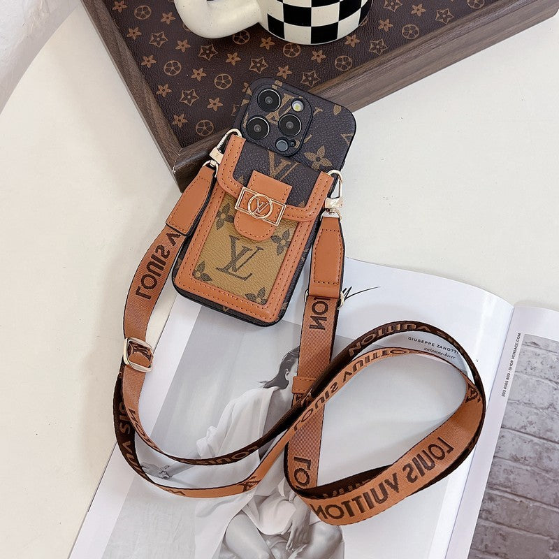 Capa para iPhone com porta-cartões de luxo