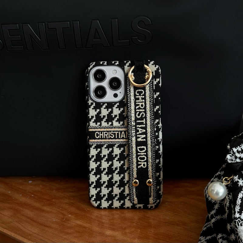 Módne puzdro Houndstooth Wristband na iPhone