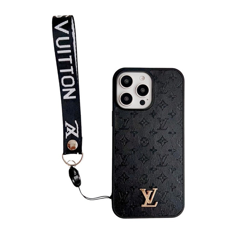 Луксузна браон навлака за иПхоне са ланцем
