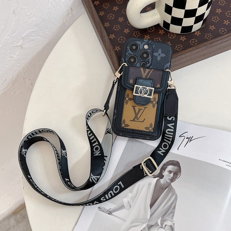 Capa para iPhone com porta-cartões de luxo