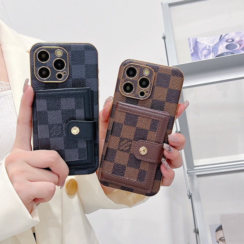 Luxusní klasická taška s barevnými kartami Pouzdro na iPhone