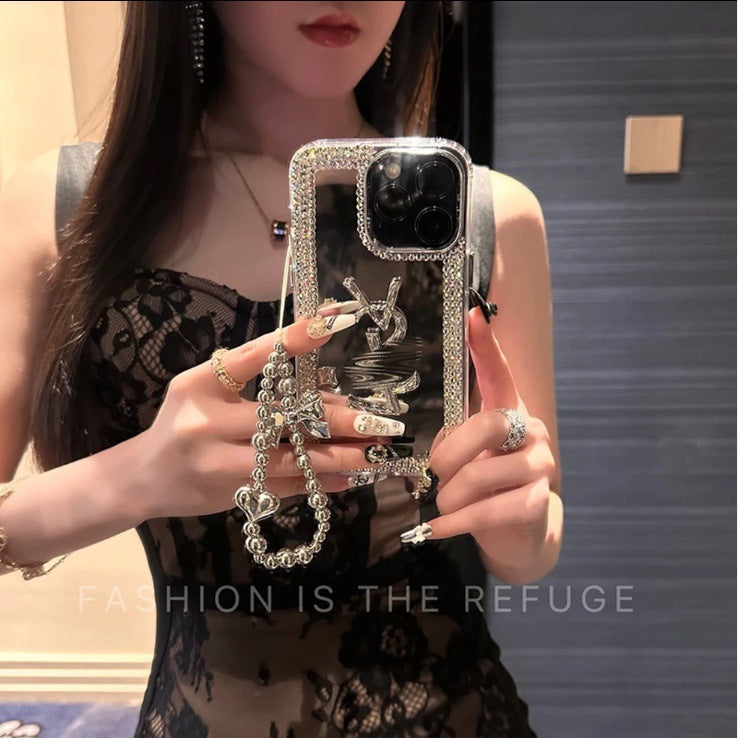 Púzdro na iPhone s očarujúcim kozmetickým zrkadlom – make-up & Štýl na cestách!