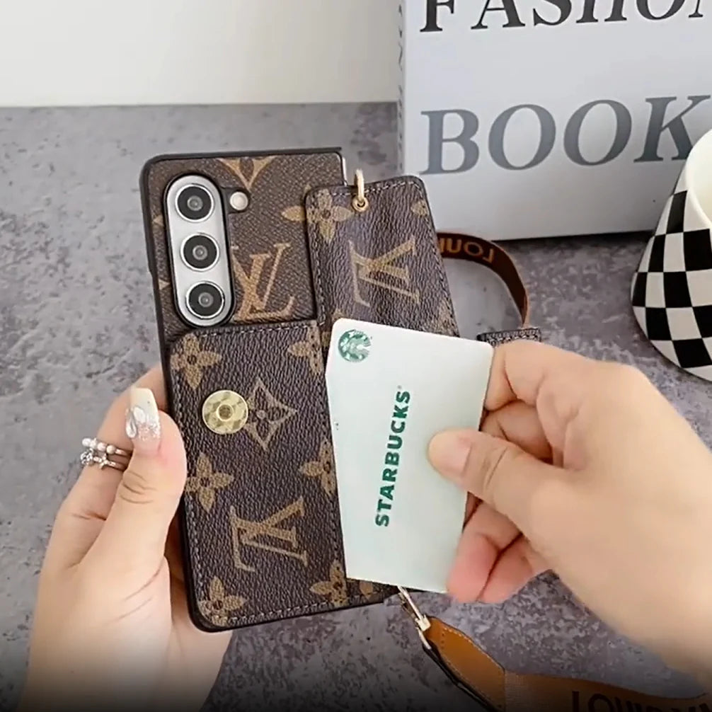Luxury LOCK CARD CROSSBODY CHAIN SAMSUNG Z FOLD CASE