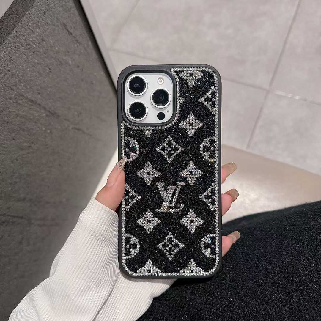 Luxus csillogó holografikus Y - S - L-ihletésű iPhone tok – Diamond Shine Edition