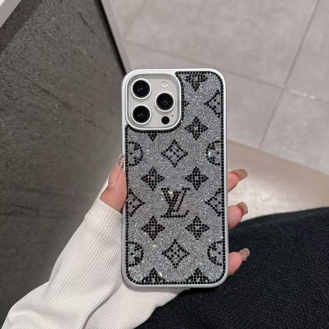 Luxus csillogó holografikus Y - S - L-ihletésű iPhone tok – Diamond Shine Edition