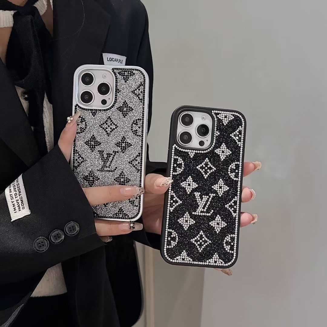 Luxus csillogó holografikus Y - S - L-ihletésű iPhone tok – Diamond Shine Edition