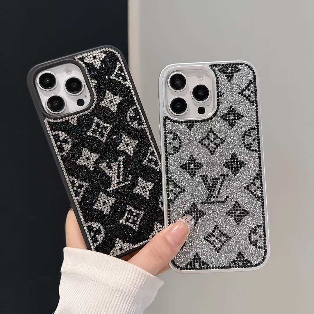 Luxus csillogó holografikus Y - S - L-ihletésű iPhone tok – Diamond Shine Edition