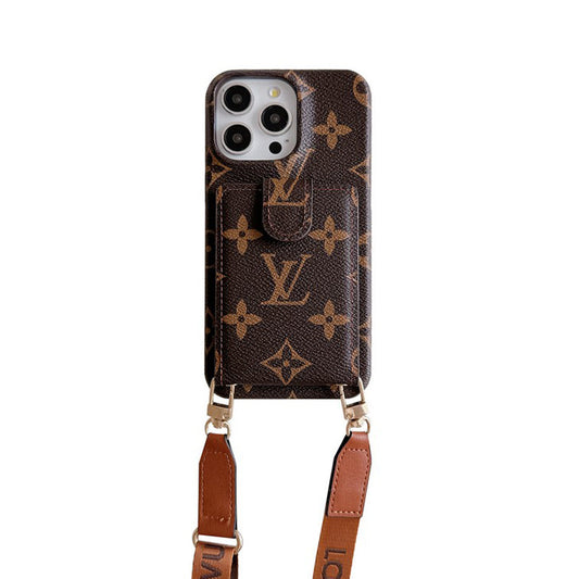 Luxusní Card Bag Crossbody Chain Case na iPhone