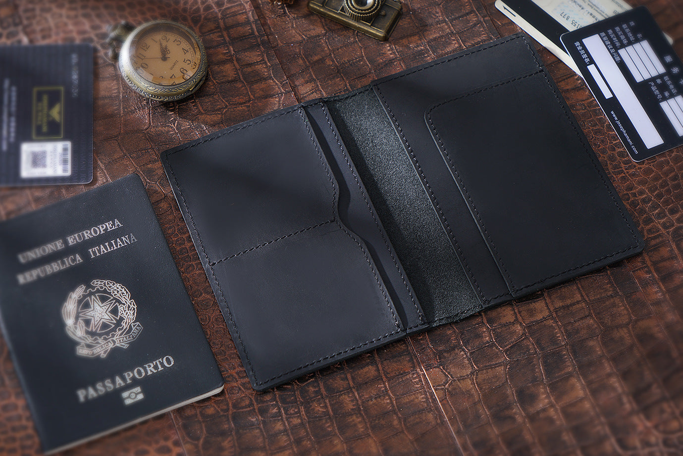 KAKAVY Handmade Genuine Leather Passport Holder detail image 8