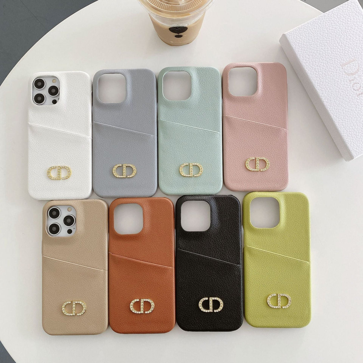 Módní kožené pouzdro na iPhone
