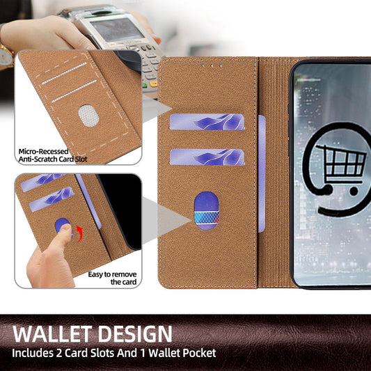 KAKAVY Genuine Full-Grain Cowhide Leather Wallet Phone Case detail image 2