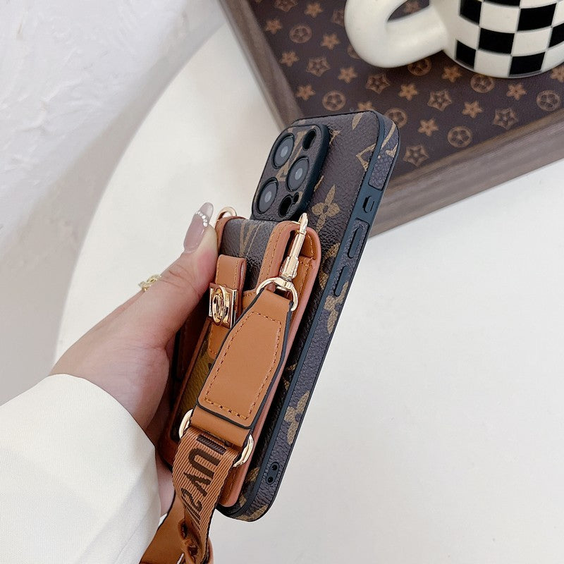 Capa para iPhone com porta-cartões de luxo