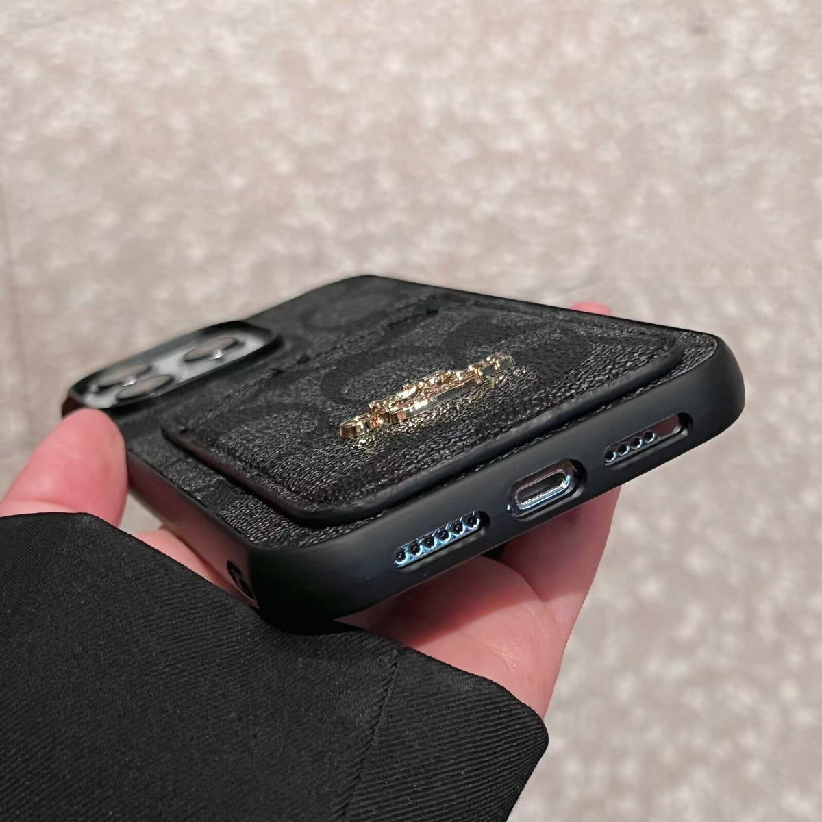 Étui pour iPhone en cuir pour sac à cartes classique
