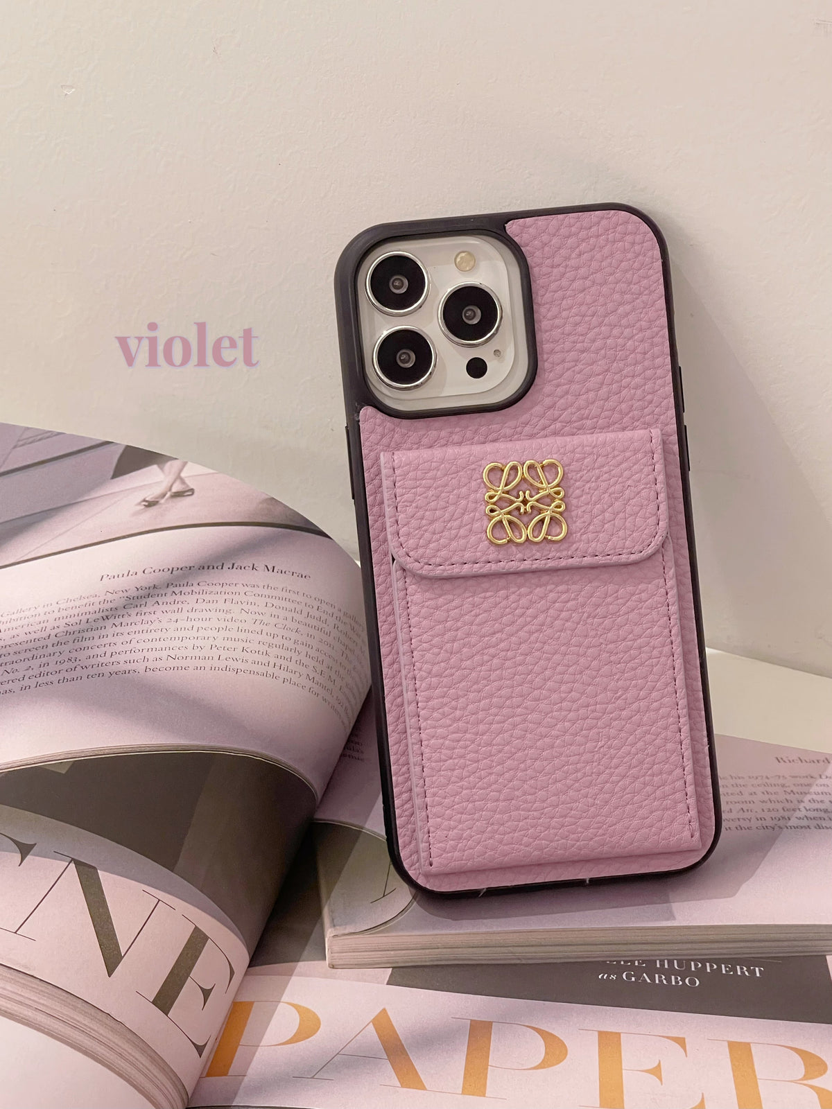 Luksuzna futrola za iPhone s držačem kartice crna-QBK240603