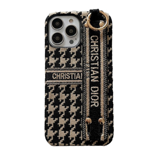 Módne puzdro Houndstooth Wristband na iPhone