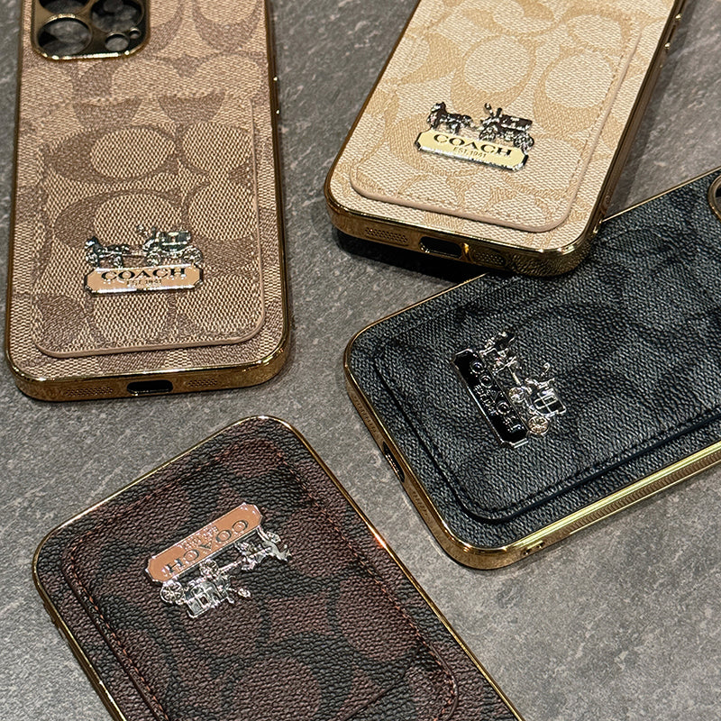 Étui pour iPhone en cuir pour sac à cartes classique