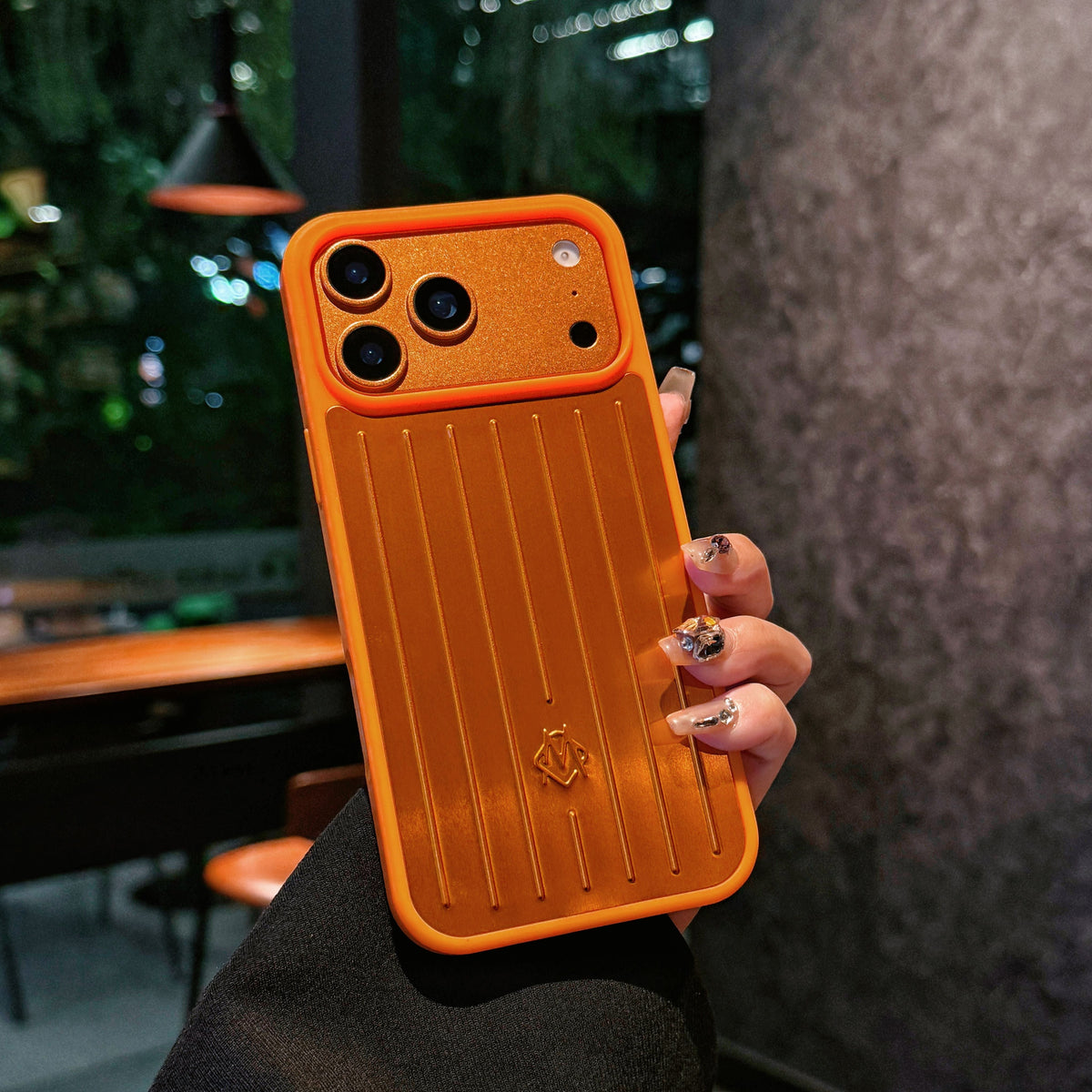 Ribbed Metallic Armor iPhone Case – Stylish Protection Inspired by Travel