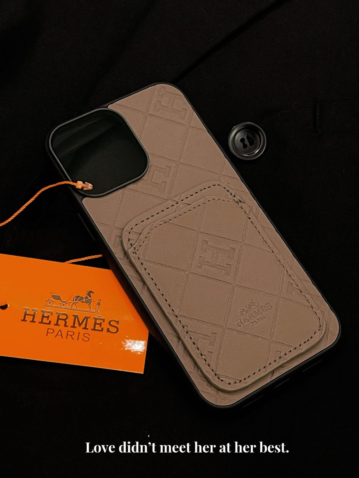 Étui pour iPhone avec porte-cartes en cuir H