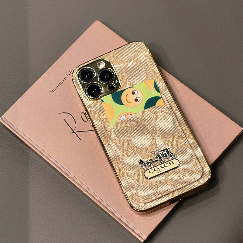 Étui pour iPhone en cuir pour sac à cartes classique