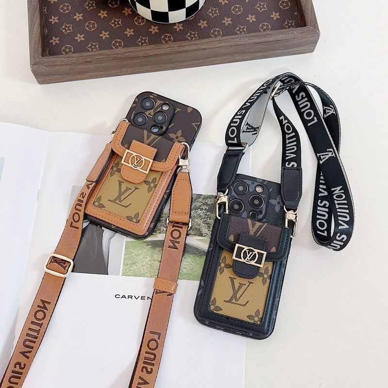 Capa para iPhone com porta-cartões de luxo