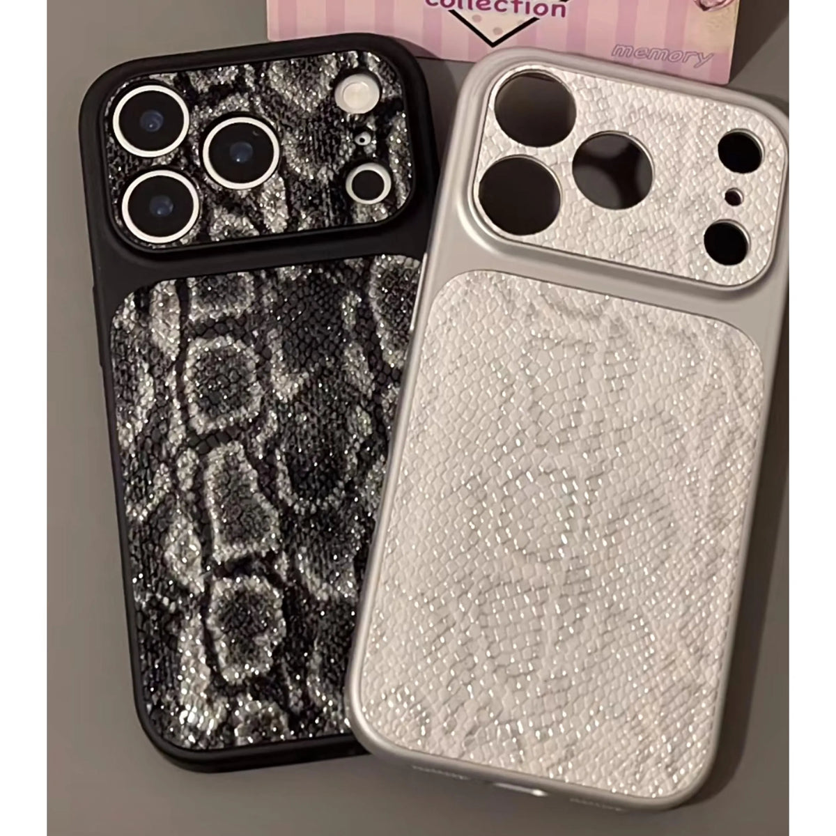 Luxusní obal na iPhone s texturou hadí kůže
