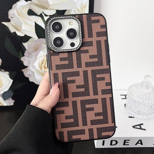 جراب iPhone محيطي بقماش لامع من Luxe Fabric Sparkle