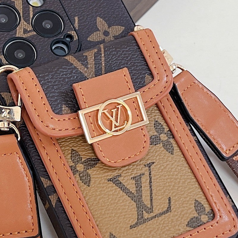 Capa para iPhone com porta-cartões de luxo