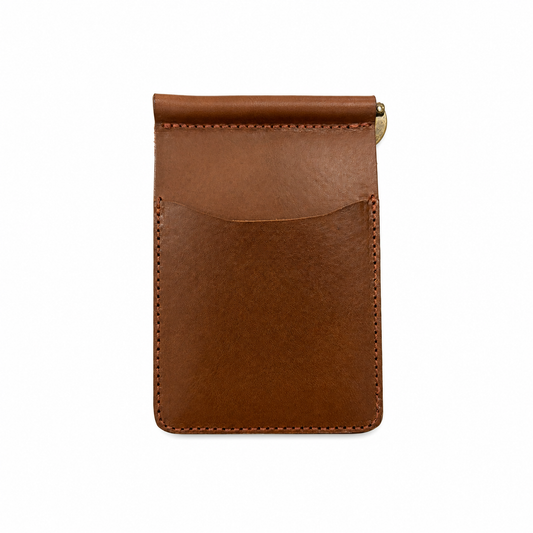 Vintage Handcrafted Full-Grain Leather Money Clip Wallet