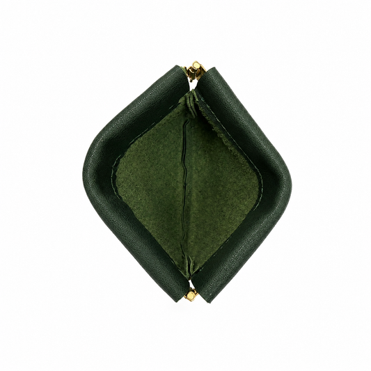 Handcrafted Leather Spring-Top Coin Purse