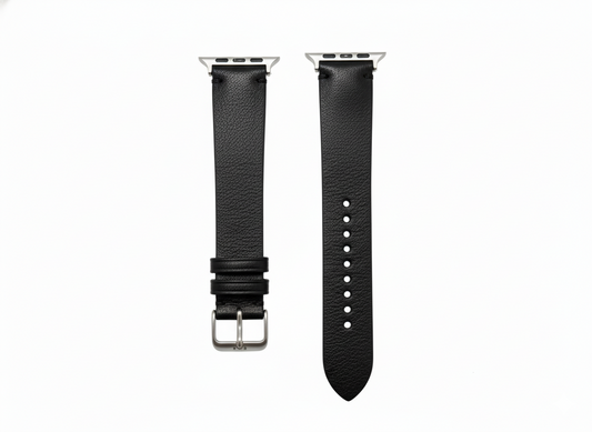 KAKAVY Full-Grain Leather Watch Strap- Brown & Black detail image 2